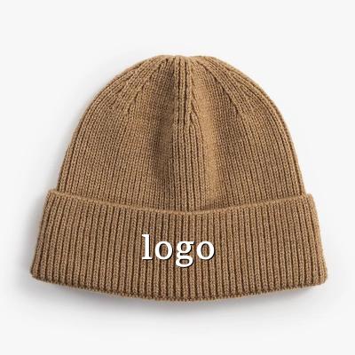 China COMMON Sports Beanie Embroidery Custom Logo Acrylic Winter Custom Knit Beanie Hat for sale