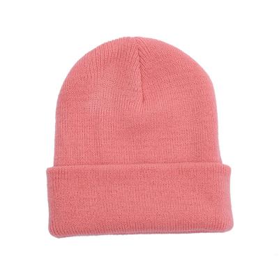 China COMMON Custom Wholesale Premium Plain RTS Toddler Soft Warm Acrylic Knitted Hats Covers Kids Baby Winter Toque Beanie Hats for sale