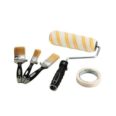 China Decorating Tool 5 Pcs Wall Hot High Quality Cylinder Brush Paint Roller Set Industrial Brush Kit for sale