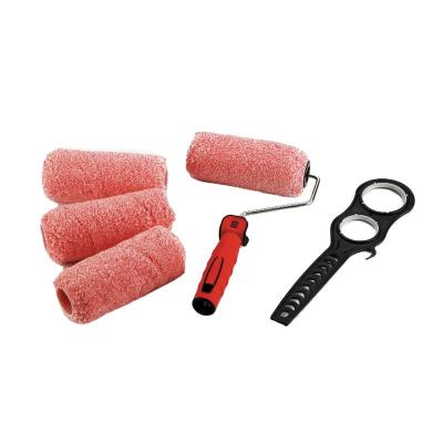 China China Durable Foam Bent Patterned Paint Roller To Wall Paint Roller Brush Set for sale