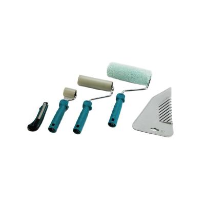 China High Quality Durable Bent Patterned Paint Roller To Foam Wall Paint Roller Set Brush for sale