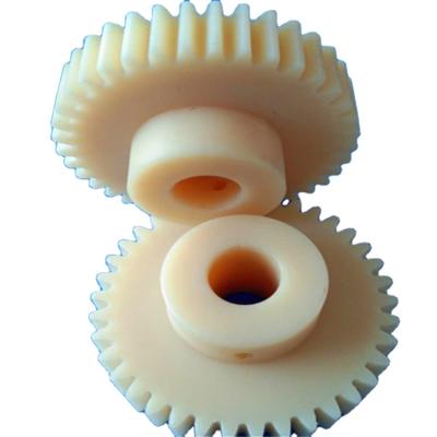 China Industrial factory OEM nylon small / plastic spur gear peek / PVC double gear for sale