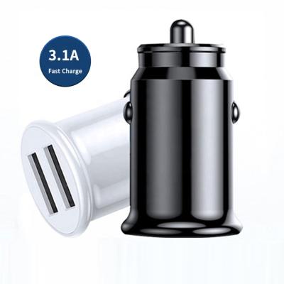 China Quick Charge Mini Car Charger, Cigarette USB Charger, Dual USB Car Charger Mini Car Charger 3.1A Adapter for sale