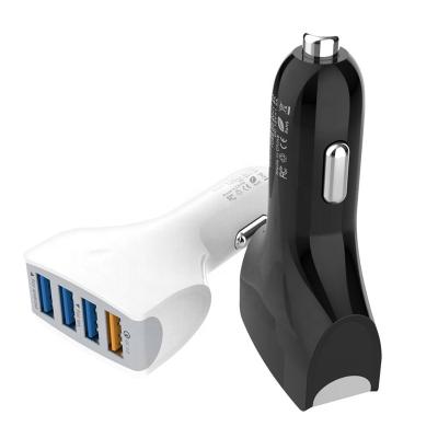 China Mobile Phone Amazon BilmiX QC 3.0 USB Car Charger Adapter with 4 USB Ports Charger for iPhone Android/Huawei/Xiaomi for sale