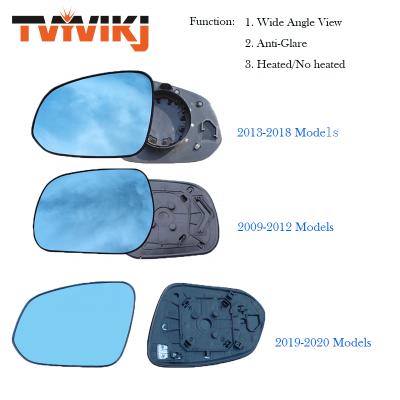 China 1 Pair Wide Angle Anti-Glare Side Mirror View Blue Glass Lens For Toyota RAV4 2009-2020 Heated/No Anti-Glare Wide Angle View Heated Car Mirrors for sale