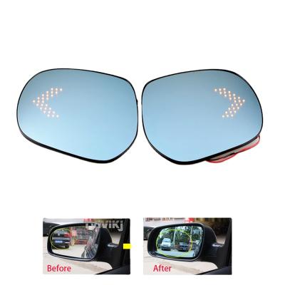 China 1 Pair Toyota Land Cruiser PRADO LEXUS GX460 Wide Angle View Anti-Glare 1 Pair Wide Angle Anti-Glare Side Mirror LED Indicator View Lens Blue Glass Indicator for sale