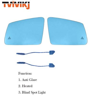 China 1 Pair Side Mirror Blue Glass Lens Blind Spot Light With Blind Spot Light For Mercedes-Benz W212 W204 W221 C180 C250 GLA GLK for sale