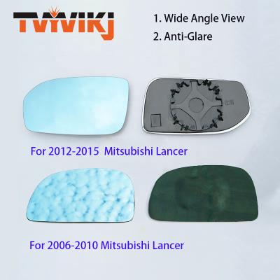 China 1 Pair Wide Angle Anti-glare Side Mirror View Blue Glass Lens For Mitsubishi Lancer 2006-2015 Wide Angle View Anti-glare Door Mirror for sale