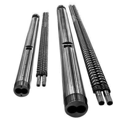 China Hard Chrome Plating Parallel Screw And Barrel For Twin Screw Extruders And Sizing Measuring Service Free for sale