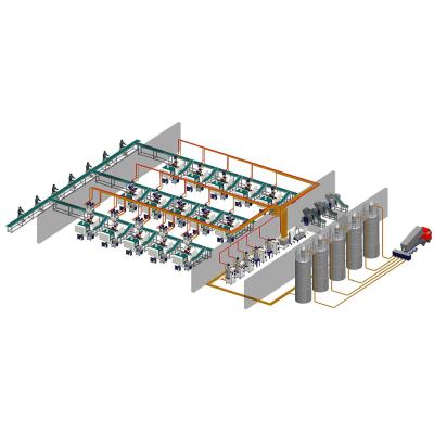 Cina PVC automatico che mescola sistema d'alimentazione centralizzato per l'industriale di materia plastica in vendita