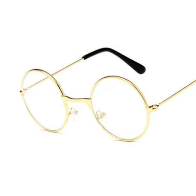 China Trending hot products 2021 round Anti Blue Glass metal light children glasses frame computer games Protective glasses for sale