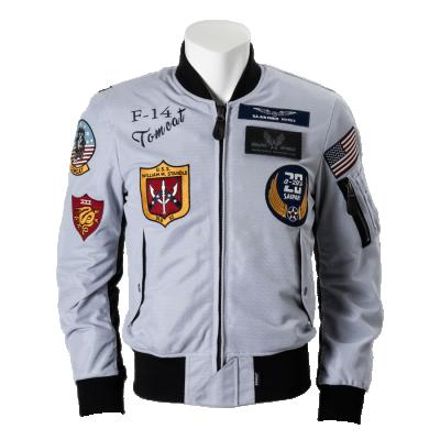 China Breathable Riding Jacket Motorcycle Flight Lightweight Bomber Jacket With Embroidery Protective Gear for sale