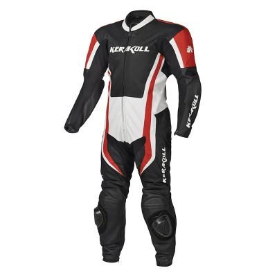 China Breathable Mens Motorcycle Racing Leather Armored Suit CE One Piece Suit for sale