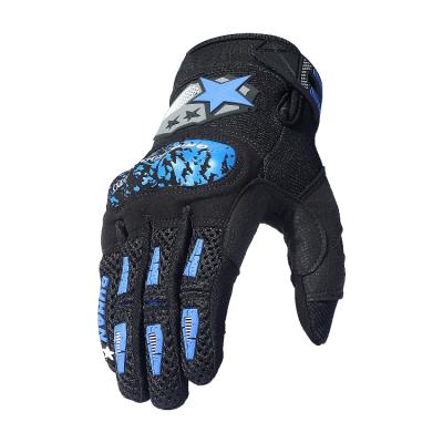 China Carbon Fiber Shell Summer Touch Screen Motorcycle Mesh Gloves Motocross Protective Gloves for sale