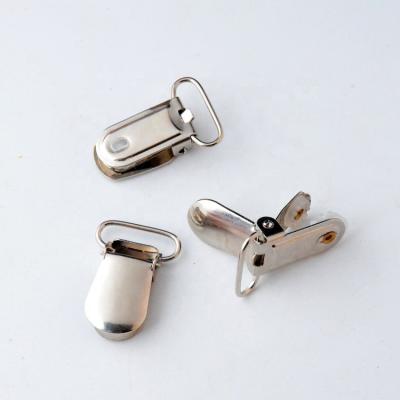 China Pants Metal Hook Pacifier Suspender Clips 15mm/20mm//25mm/30mm For Jacket Clothes Accessories for sale