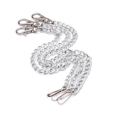 China Hiphop Manufacturers Wholesale For Clothing Accessories Environmental Aluminum Metal Chain With Silver Snap Hook for sale