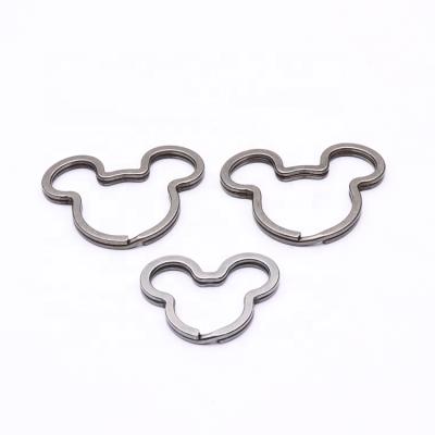 China Custom Logo Cute Personalized Metal Souvenir Fasion Promotion Irregular Special Shaped Ring Metal Key Chain Key Ring for sale