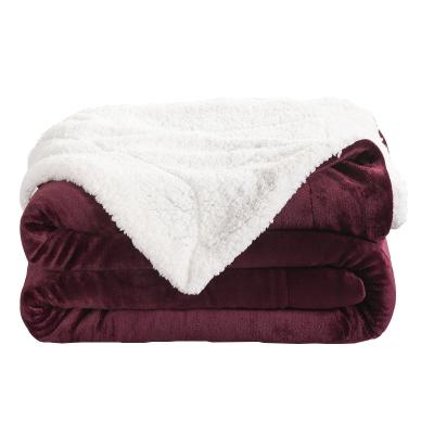 China LUXURRY PORTABLE custom minky blanket sherpa throw blanket warm fluffy blankets for sale