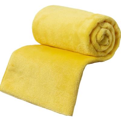 China Factory Wholesale Fleece Baby Blankets Anti-pull Plain Blanket Throw Coral Single Layer Blanket For Newborns for sale