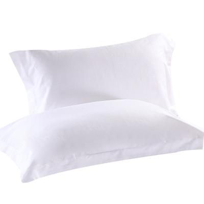 China Long Staple Disposable Luxury White 100% Plain Satin Cotton Linen Pillowcase Solid Color Hotel Pillow Case for sale