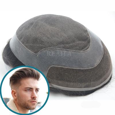 China Straight All Size Wholesale Virgin Indian Hair Toupee Hollywood Hair Prosthesis For Men for sale