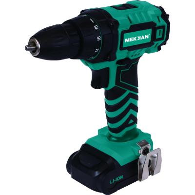 China Mekkan Li-Lon Power Tools Cordless Driver Wood/Steel/Concrete Electric Drill Hand Tools Lithium Cordless Drill for sale