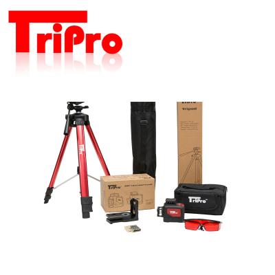 China Tripro 3D 2x360 Self Leveling Line Laser Level Receiver Beam Tripod Red Laser Middle for sale