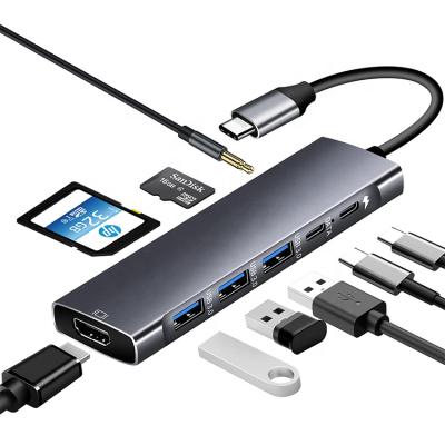 China USB-C hub promotion laptop hub multiple adapter 9 in 1 hot selling type c docking station Usb C dock 9 in 1 hub newer for sale