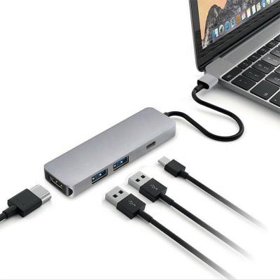 China High Speed ​​Type C USB3.0 5Gbps Port USB-C 4 Hub to 4 in 1 Port Type C Hub 3.0 2.0 USB-C 4 Ports 4-in-1 USB Hub for sale