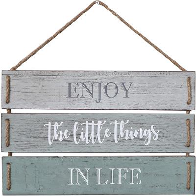 China China Barnyard Designs Appreciate The Little Things In Life Introduction Wall Decoration , Wooden Board Decorative Hanging Sign for sale