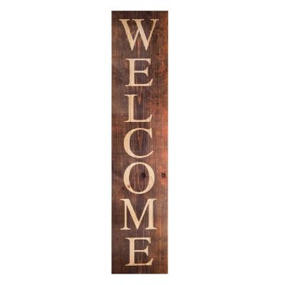 China China Welcome Sign Old Brown Wood Pallet Ornament 10.5 x 47 Inch Wall Plaque Wood Sign for sale