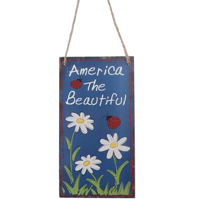 China China Creative Home Decoration Wooden Products Pendant Custom Rectangular Tag Crafts Pendant Board for sale