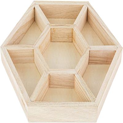 China Sustainable Hexagonal Segmented Wood Pallets Environment Friendly Decorative , Dried Fruits And Candy Wood Pallets for sale