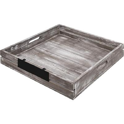 China Finished Wooden Serving Living Room Storage Tray Fruit Snack Display Tray Kitchen Bedroom Storage Basket for sale