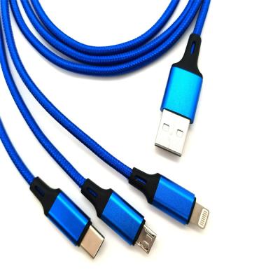 China Fast Shipping MP3/MP4 Player USB One Tow Three Data Cable USB C Charger Cable Mobile Phone 3A 5A 60W 100W USB Cable for sale