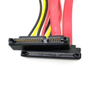 China Personal computer factory wholesale 22PIN 90 degree SATA with 22P to 7+15 pin line HGS data cable for sale