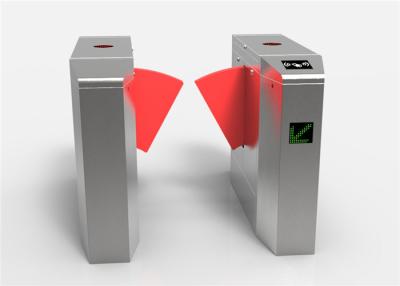 China 304 Stainless Steel Flap Barrier Gate , Synchronization Controlled Access Turnstiles for sale