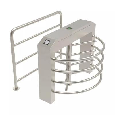 China SS304 Outdoor Half Height Turnstile Security QR Code Scanner Turnstile Entrance Gates for sale