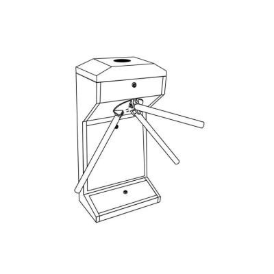 China Indoor / Outdoor Tripod Turnstile Gate Mechanism Dual Level Anti Reverse SPT Alarm for sale