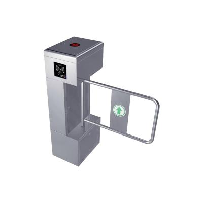 China Anti Rust Vertical Swipe Card Swing Turnstile Gate 304 Stainless Steel For Crowd Control System for sale