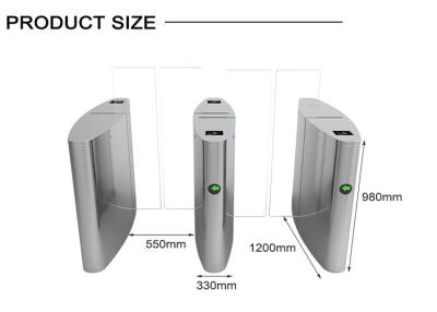 China Optical Passage Clear Acrylic Sliding Lane Barrier TCP IP For Pedestrian for sale