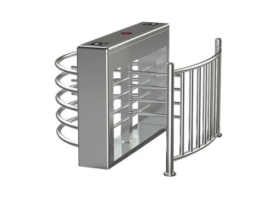 China SUS304 DC24V 450mm Arm Waist High Turnstile Metal Wings LED Indicator for sale