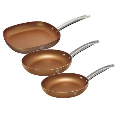 China Non Sustainable Frying Pan Saute Pan Cookware PFOA 8 Stick Free 9.5/11Inch Cooking Pot Set Stainless Steel for sale