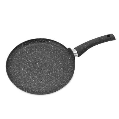 China Durable High Quality Aluminum Forged Marble Stone Coating Pancake Pan Non Stick Pizza Pan for sale