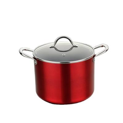 China 2022 Aluminum Stick Stock Pot Handle Stainless Steel OEM Sustainable Factory Non Coating Large & Large Casserole for sale