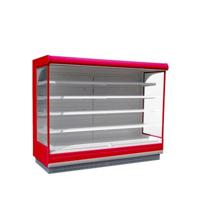 China Single-temperature produce display cases refrigerated refrigerator freezer price wholesale refrigeration equipment for supermarket for sale