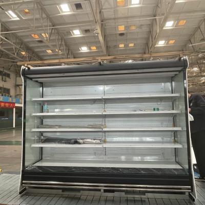 China Single-temperature Supermarket Open Multidecks Vegetable Refrigerated Refrigerator Display Showcase for sale