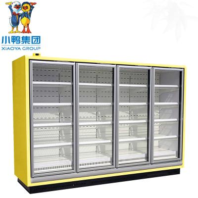 China Double-temperature 4 door glass display fridge cooler display stand showcase E7 ATLANTA for sale