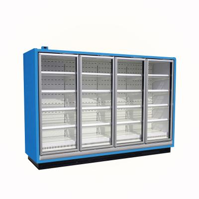 China Refrigerated Single-temperature Glass Door Showcase Fan Cooling Upright Multideck Fridge For Supermarket E7 ATLANTA for sale