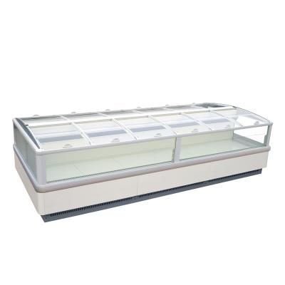 China Single-temperature Supermarket Freezer -18~-22 Degree Centigrade Supermarket Island Freezer Showcase E7 HAWAII for sale